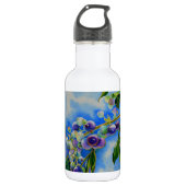 Elegante bosbessen waterverf schilderij waterfles  (Voorkant)