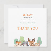 Elegante bosdieren Baby Shower