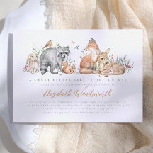 Elegante bosdieren Baby Shower