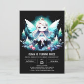 Elegante bosfee verjaardag kaart (Staand voorkant)