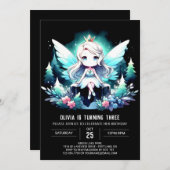 Elegante bosfee verjaardag kaart (Voorkant / Achterkant)