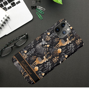 Elegante Bosherten - Natuur Aangepaste Naam Case-Mate iPhone Case