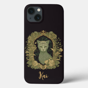 Elegante boskat met aangepaste naam Case-Mate iPhone case