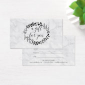 Elegante boskrans marmeren cadeaubon visitekaartje (Bureau)
