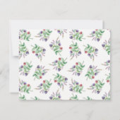 Elegante Botanic Bessen Bruids Shower Recept Kaart (Achterkant)