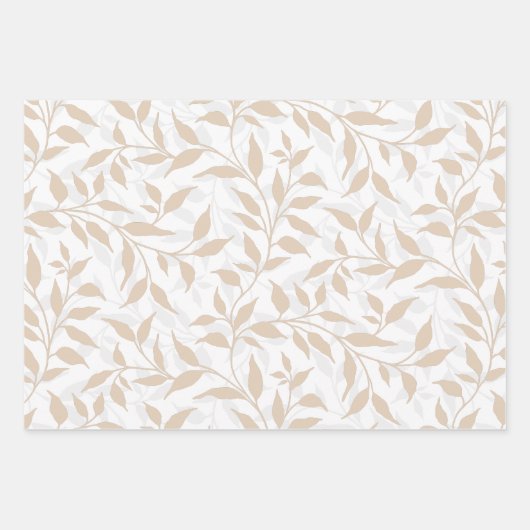 Elegante Botanical Leaf Dance Foliage HD 3 kleuren Inpakpapier Vel (Voorkant 2)