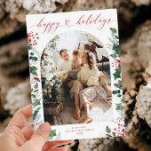 Elegante Botanicals Met Bericht  Feestdagenkaart