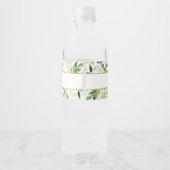 Elegante Botanik Waterfles Etiket (Achterkant)