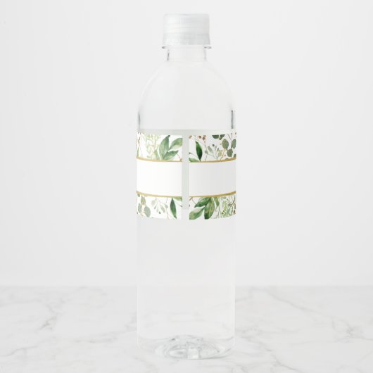 Elegante Botanik Waterfles Etiket (Achterkant)