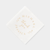 Elegante botanische aangepaste namen Bedankt bruil Folie Servetten (Rechts)