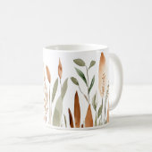 Elegante botanische aardetinten Boho Koffiemok (Voorkant rechts)
