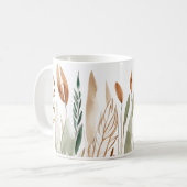 Elegante botanische aardetinten Boho Koffiemok (Voorkant links)