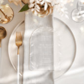 Elegante botanische acryl bruiloft receptie menu acryl uitnodigingen