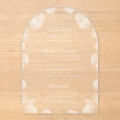 Elegante botanische acryl bruiloft receptie menu acryl uitnodigingen (Voorkant)