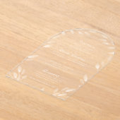 Elegante botanische acryl bruiloft receptie menu acryl uitnodigingen (Laagn)