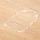 Elegante botanische acryl bruiloft receptie menu uitnodigingen (Laagn)