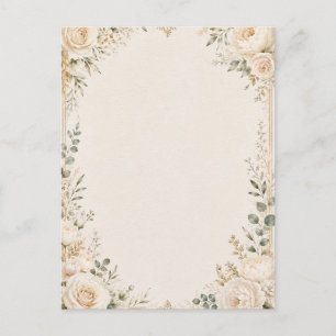 Elegante botanische afbeelding op vintage handgesc feestdagenkaart