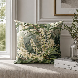 Elegante botanische aquarel groenvoorziening kussen