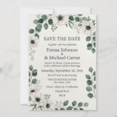 Elegante Botanische Aquarel Trouw Save the Date (Voorkant)