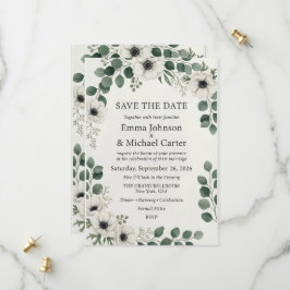 Elegante Botanische Aquarel Trouw Save the Date