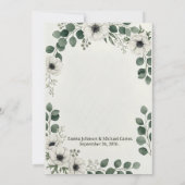 Elegante Botanische Aquarel Trouw Save the Date (Achterkant)