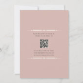Elegante botanische babyshower roze uitnodiging (Achterkant)