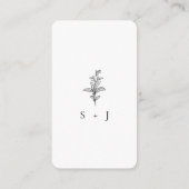 Elegante Botanische Behuizing Informatiekaartje (Achterkant)