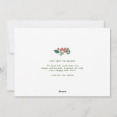 Elegante Botanische Berry lijst Kerstmis Foto Feestdagenkaart (Achterkant)