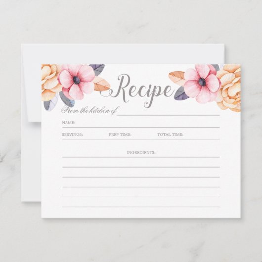 Elegante Botanische Bessen Bruiloftsshowkaart Rece Kaart (Voorkant)