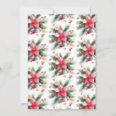 Elegante botanische bessen niet foto kerst feestdagenkaart (Achterkant)