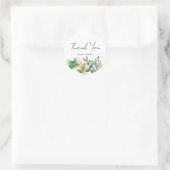 Elegante botanische blad enveloppe verzegeling ronde sticker (Tas)