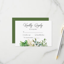 Elegante botanische blad-huwelijksuitnodiging