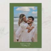 Elegante botanische blad trouwkaart save the date (Achterkant)