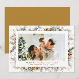 Elegante botanische bladeren | Foto: Vrolijk kerst Feestdagenkaart