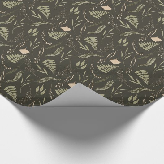 Elegante botanische bladeren inpakpapier (Hoek)