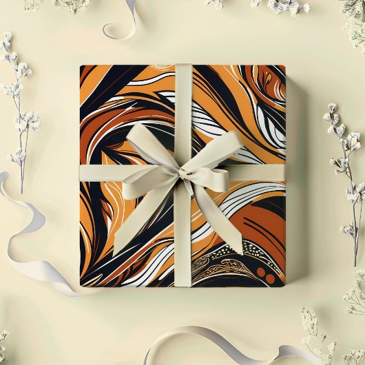 Elegante Botanische Bladeren Pensioen Gift voor Ba Cadeaupapier