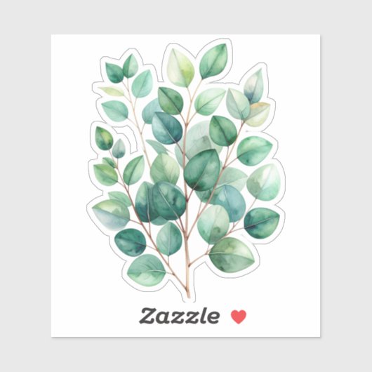 Elegante botanische bladeren transparante sticker (Vel)