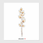 Elegante botanische bladertak sticker (Vel)