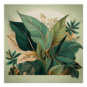 Elegante botanische bladkunst print perfect poster