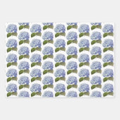 Elegante Botanische Blauwe Hydrangea Bloem Inpakpapier Vel (Voorkant 2)