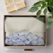 Elegante Botanische Blauwe Hydrangea Bloem Tissuepapier (Geschenk)