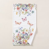 Elegante Botanische Bloem Bad Handdoek (Handdoek)