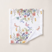 Elegante Botanische Bloem Bad Handdoek (Wasdoekje)