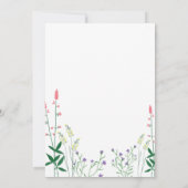 Elegante botanische bloem groen moderne bruiloft kaart (Achterkant)