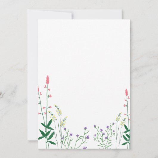 Elegante botanische bloem groen moderne bruiloft kaart (Achterkant)