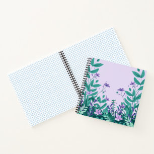 Elegante Botanische Bloem Ontwerp Notitieboek (