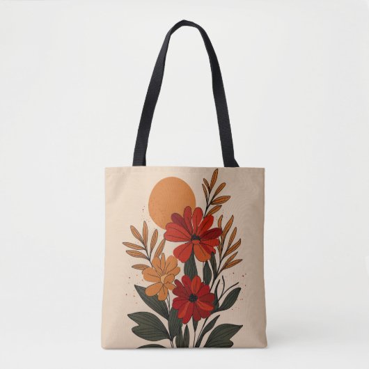 Elegante botanische bloem tas (Voorkant)