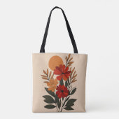 Elegante botanische bloem tas (Achterkant)