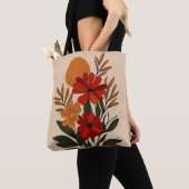 Elegante botanische bloem tas (Dichtbij)