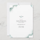 Elegante Botanische Bloemen Alles in een Groene Br Kaart (Achterkant)